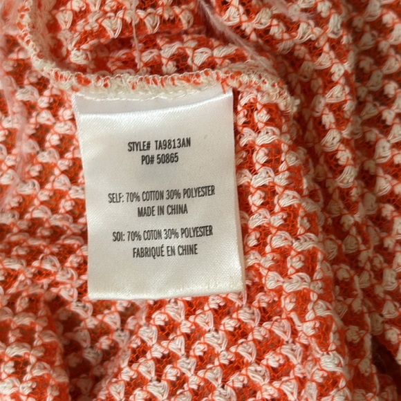 Eva Franco Open Knit Top with Feathers - Picture 4 of 7